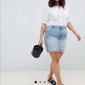 Asos curve denim skirt